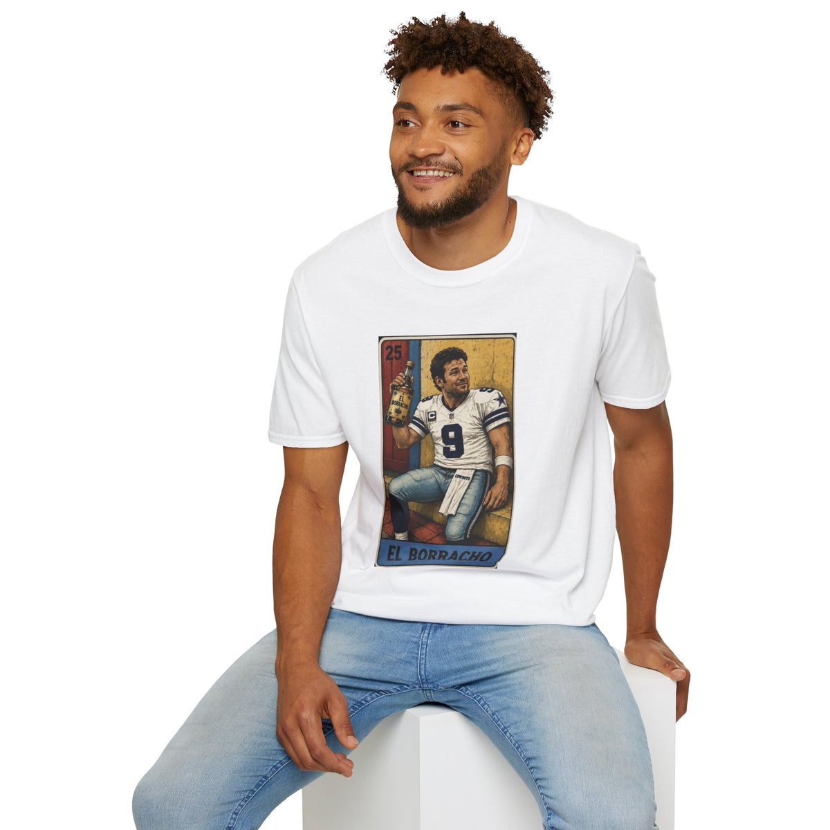 Loteria El Borracho Football Tee