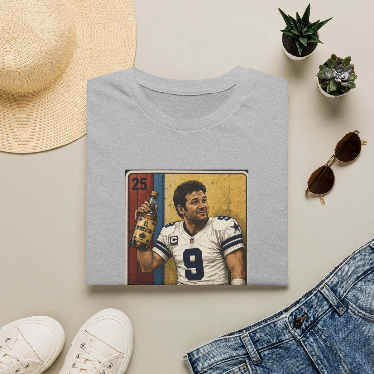Loteria El Borracho Football Tee