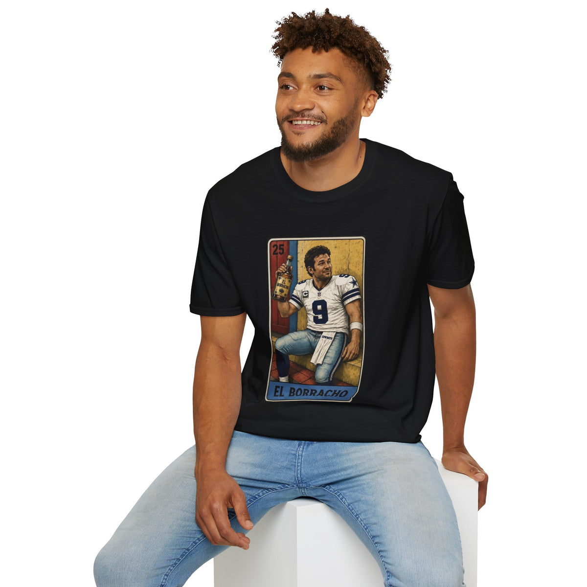 Loteria El Borracho Football Tee