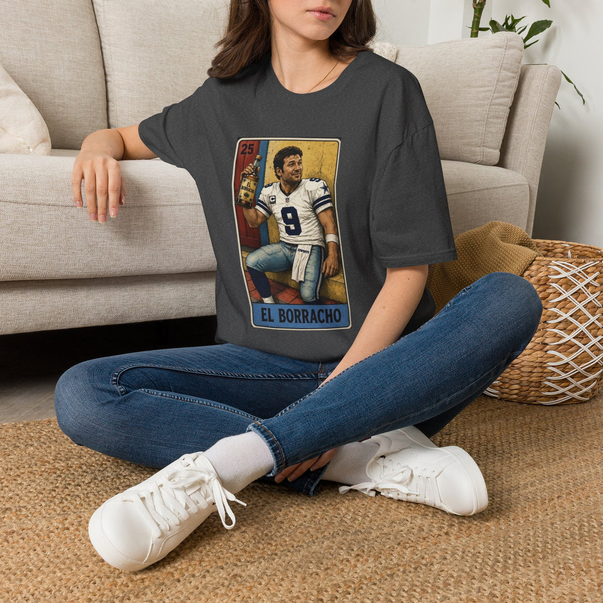 Loteria El Borracho Football Tee